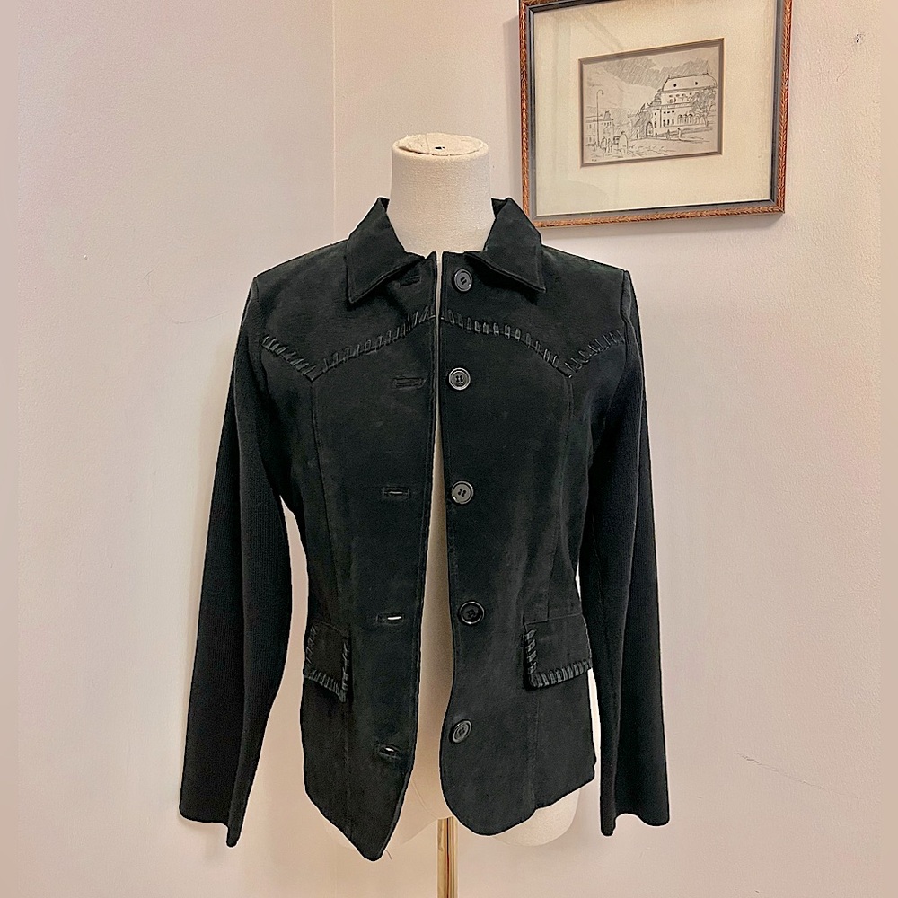 Suede patchwork jacket
